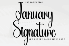 January Signature Font
