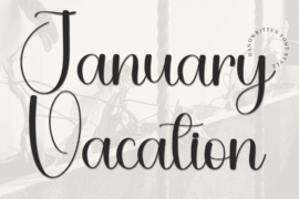 January Vacation Font