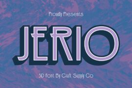 Jerio Extrude Right Demo Font