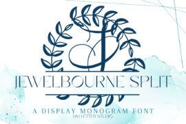 Jewelbourne Split Monogram Font