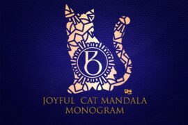Joyful Cat Mandala Monogram Font