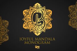 Joyful Mandala Monogram Font