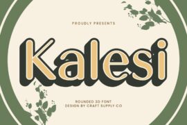 Kalesi Rounded Extrude Right Demo Font