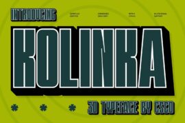 Kolinka Exrtude Right Demo Font