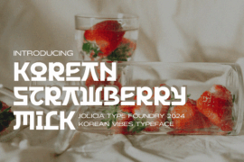 Korean Strawberry Milk Font