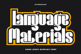 Language Materials Demo Font