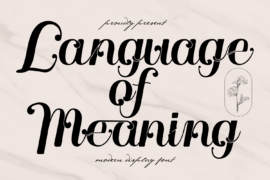 Language of Meaning Demo Font