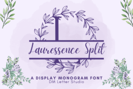 Lauressence Split Monogram Font