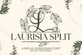 Laurisia Split Monogram Font