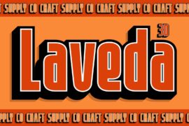 Laveda Extrude Right Demo Font