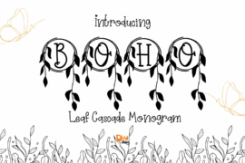 Leaf Cascade Monogram Font