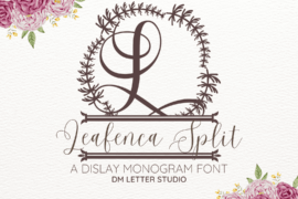 Leafenca Split Monogram Font