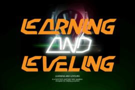 Learning and Leveling Demo Font