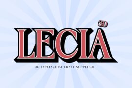 Lecia Extrude Right Demo Font
