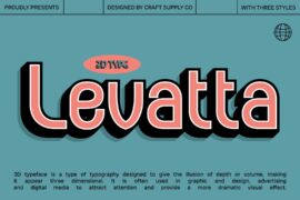 Levatta Extrude Right Demo Font