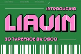 Liavin Extrude Right Demo Font