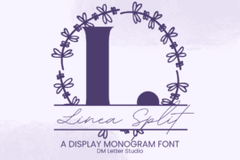 Linea Split Monogram Font