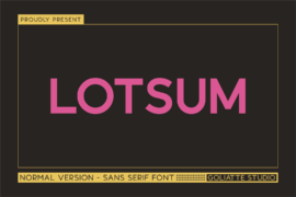 Lotsum Font