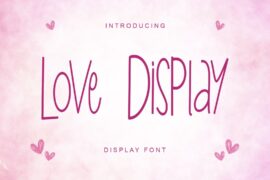 Love Display – Personal Use Font