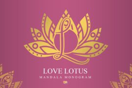 Love Lotus Mandala Monogram Font