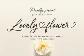 Lovely flower Font