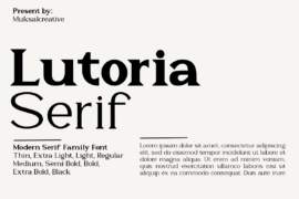 Lutoria Serif Font Family
