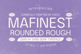 Mafinest Rounded Rough Demo Font
