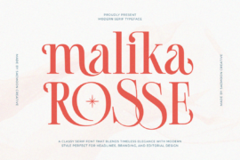 Malika Rosse Personal Use Only Font