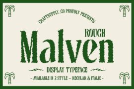Malven Rough Demo Font