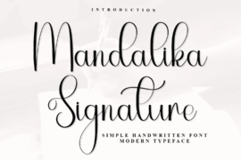 Mandalika Signature Font