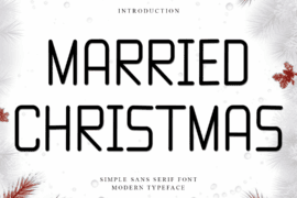 Married Christmas Font