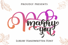 Marry You Font