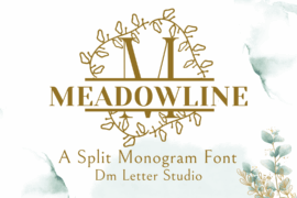 MeadowLine Split Monogram Font
