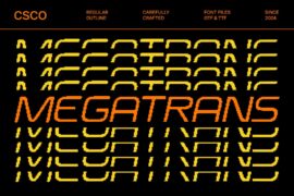 Megatrans Pixel Demo Font