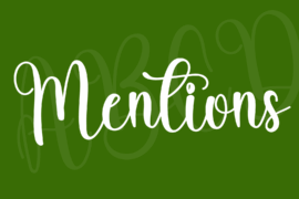Mentions Font