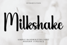 Milkshake Chocolate Font