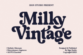 Milky Vintage Font