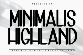 Minimalis Highland Font
