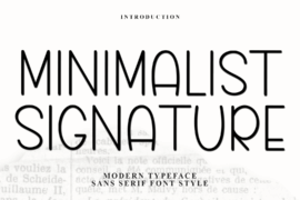 Minimalist Signature Font