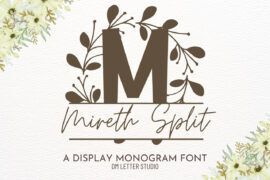 Mireth Split Monogram Font