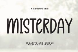 Misterday Font