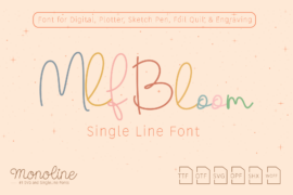 MLF Bloom SingleLine Trial Font