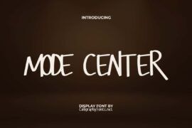 Mode Center Demo Font