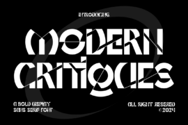 MODERN CRITIQUES DEMO Font