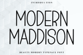 Modern Maddison Font