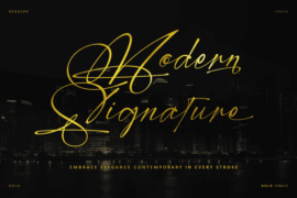 Modern Signature – Personal use Font