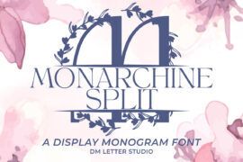 Monarchine Split Monogram Font