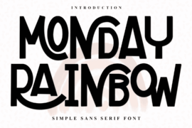 Monday Rainbow Font