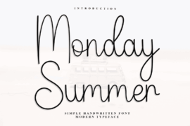Monday Summer Font