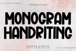 Monogram Handriting Font